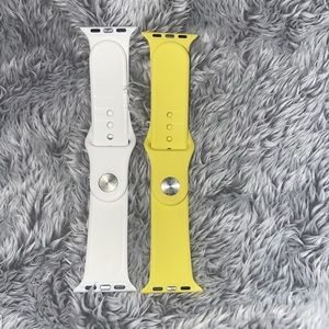 Canary Sunshine Yellow and Summit White  Watch Band Set  (38 - 41mm)
